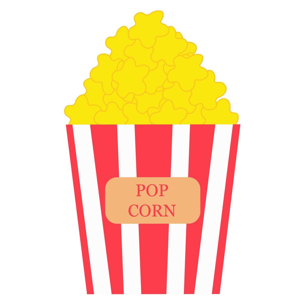 popcorn. bio ikon i platt stil. vektor. vektor