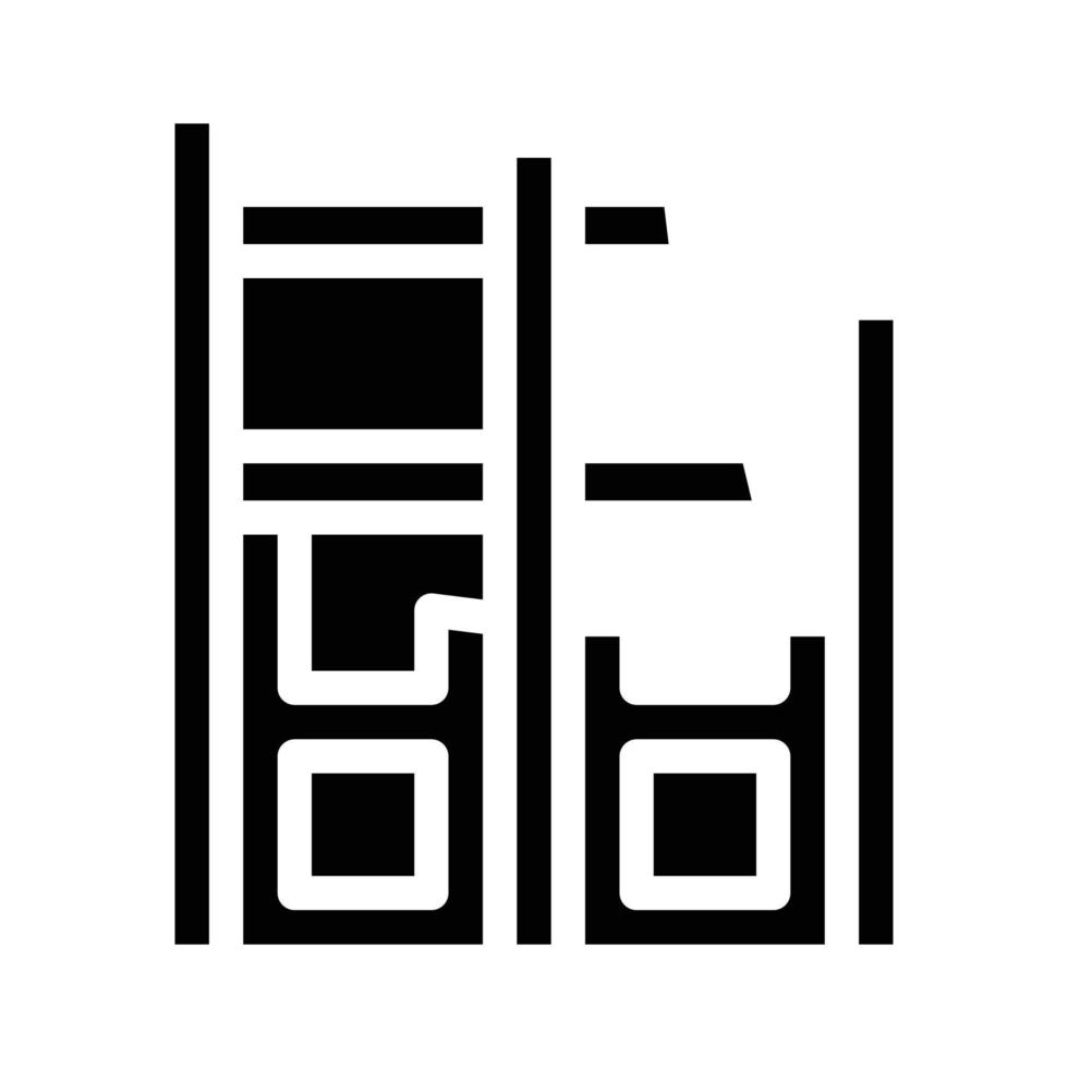 Bau Glyphe Symbol Vektor schwarze Abbildung