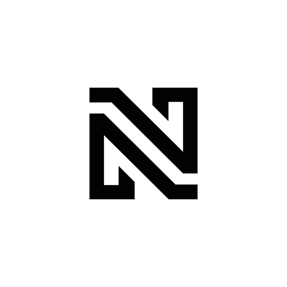 Initialen n Logo abstrakte Vorlage Logo vektor
