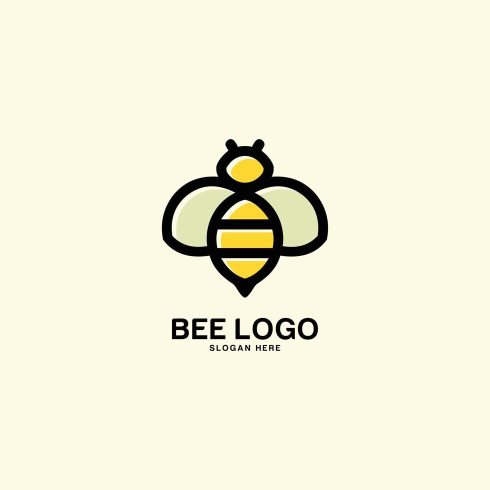 bee logotyp vektor djurdesign