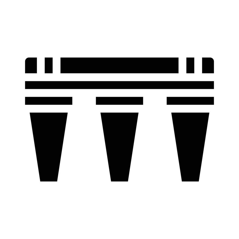 Glyph-Symbol-Vektorillustration für Wasseraufbereitungsfabrik-Werkzeug vektor