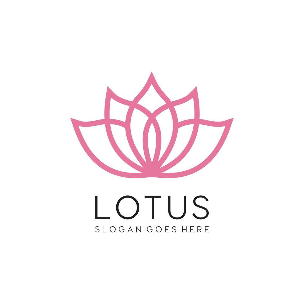 modern lotusblomma logotyp premium vektor