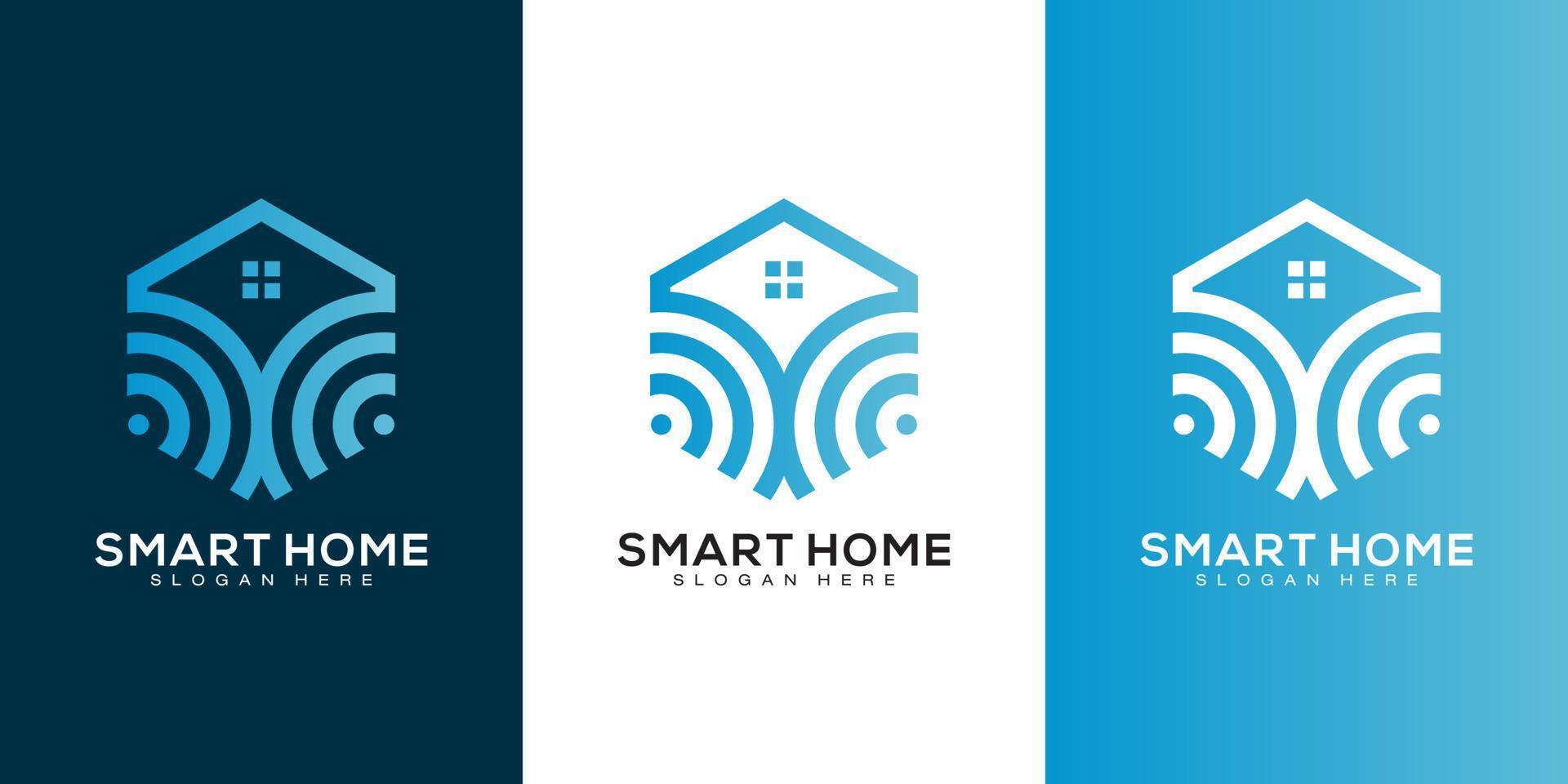 Smart-Home-Logo-Vektor-Design-Vorlage vektor