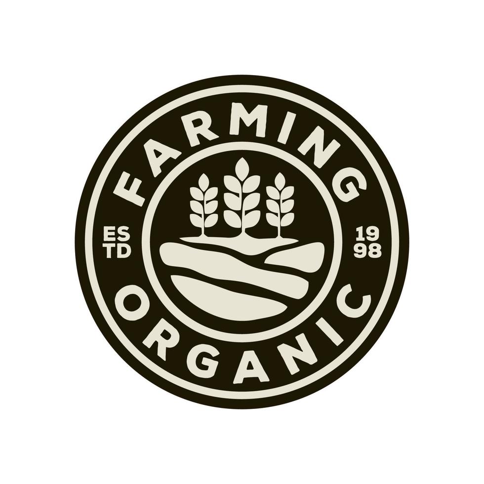 vintage vete jordbruk, bonde, jordbruk logotyp mall vektor illustration design