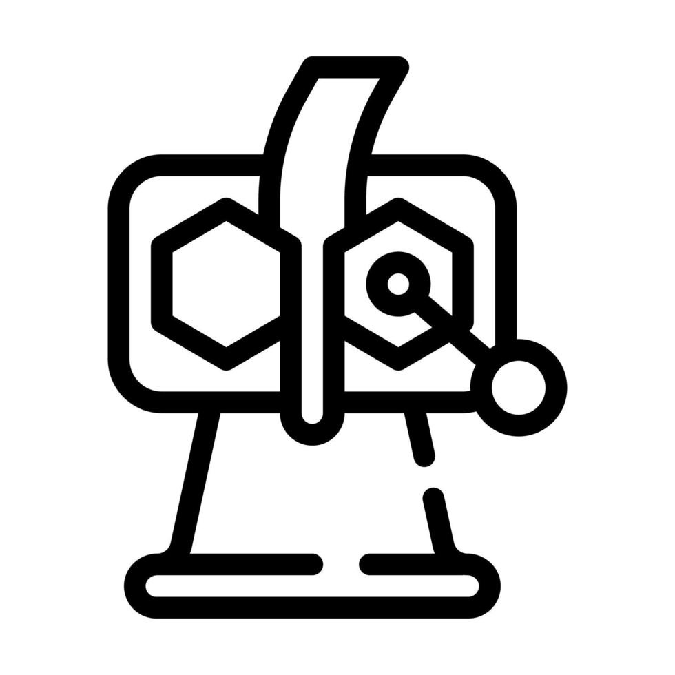 Tonwalzmaschine Linie Symbol Vektor Illustration