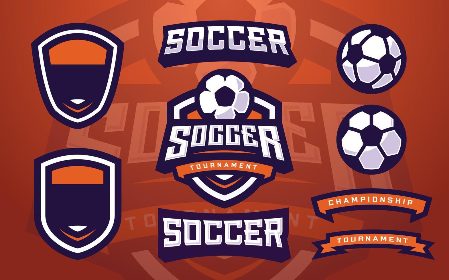 fotboll eller fotbollsklubb logotyp mall skapare för idrottslag vektor
