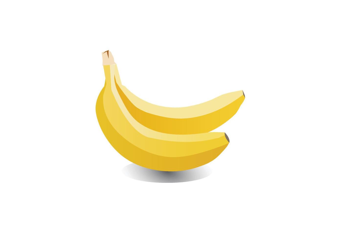 Bananenfrucht-Vektorillustration für Lebensmittel- oder Produktlogo vektor