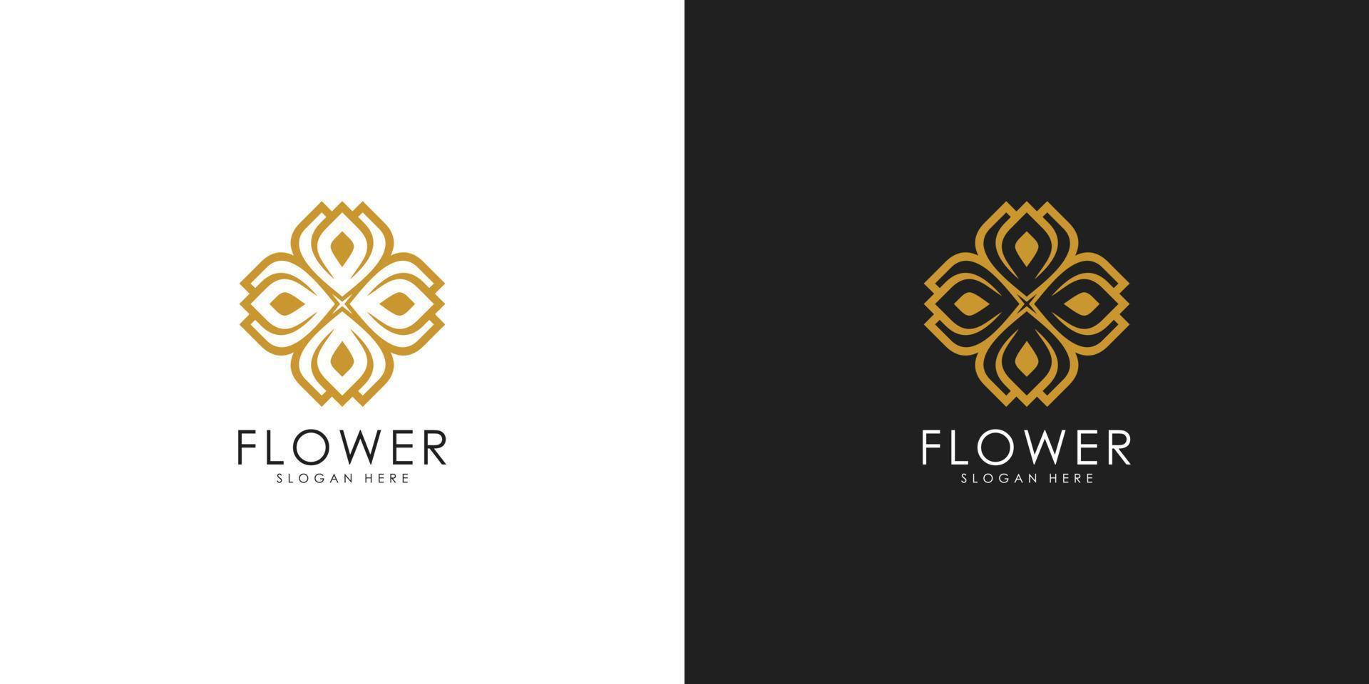 Premium-Vektor für das Logo der Naturblume vektor