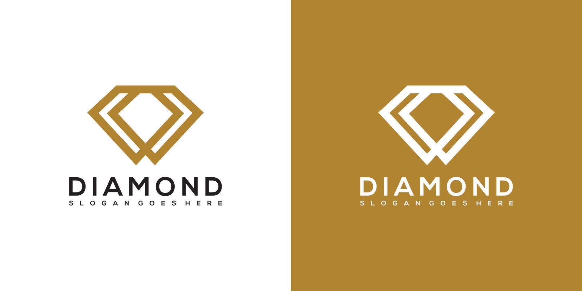 diamant logotyp vektor mönster mono linje
