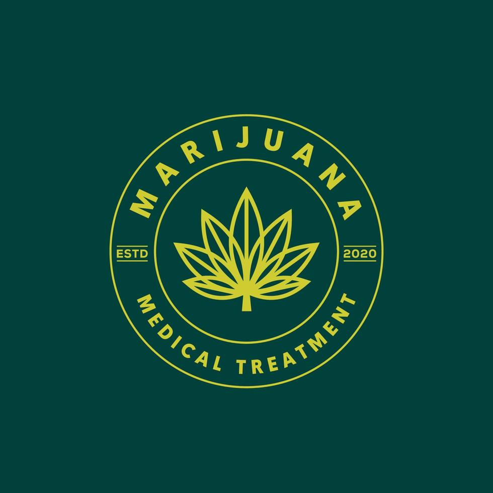 Cannabis-Marihuana-Blatt-Logo-Vektor vektor