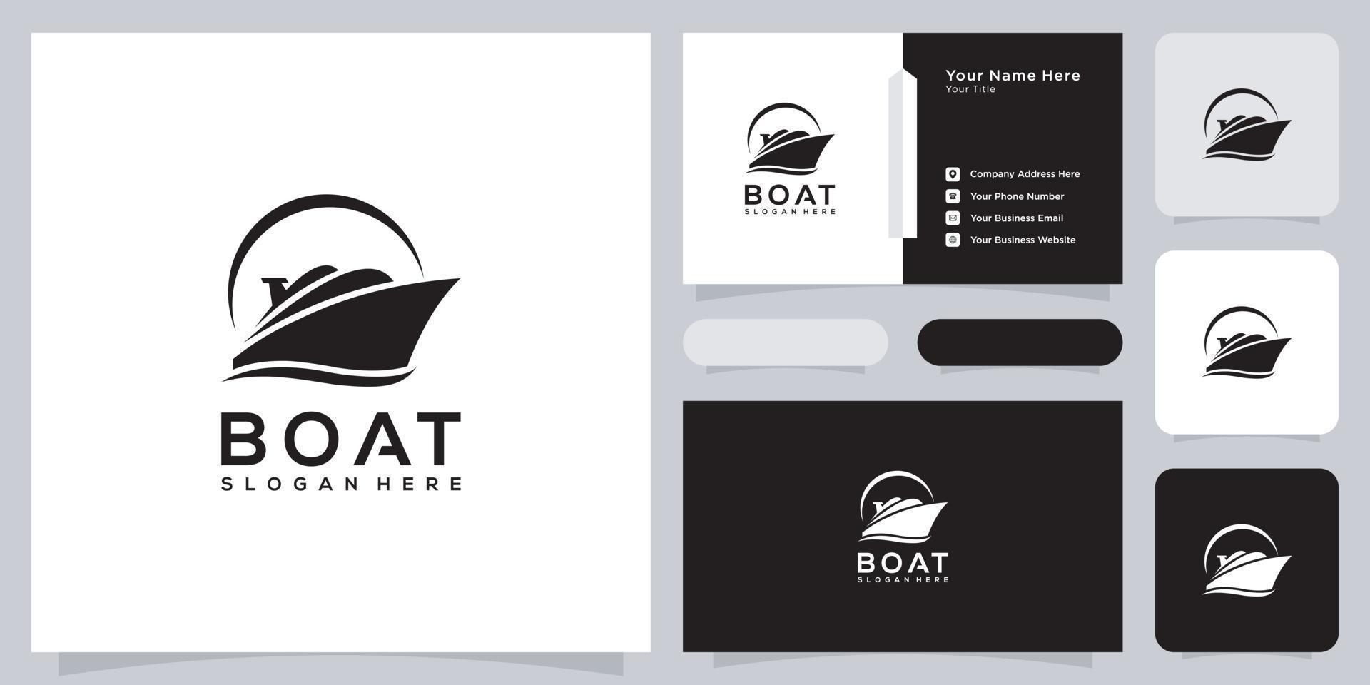 båt logotyp vektor formgivningsmall