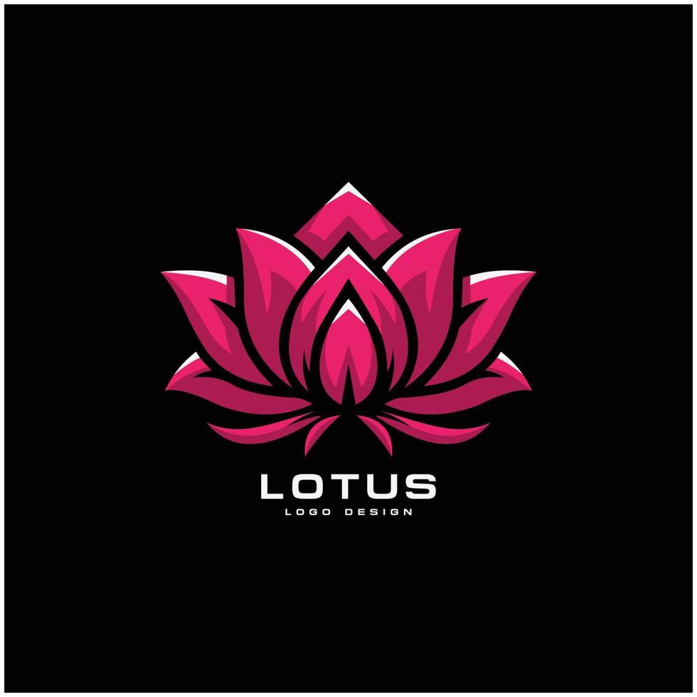 modern lotusblomma logotyp premium vektor