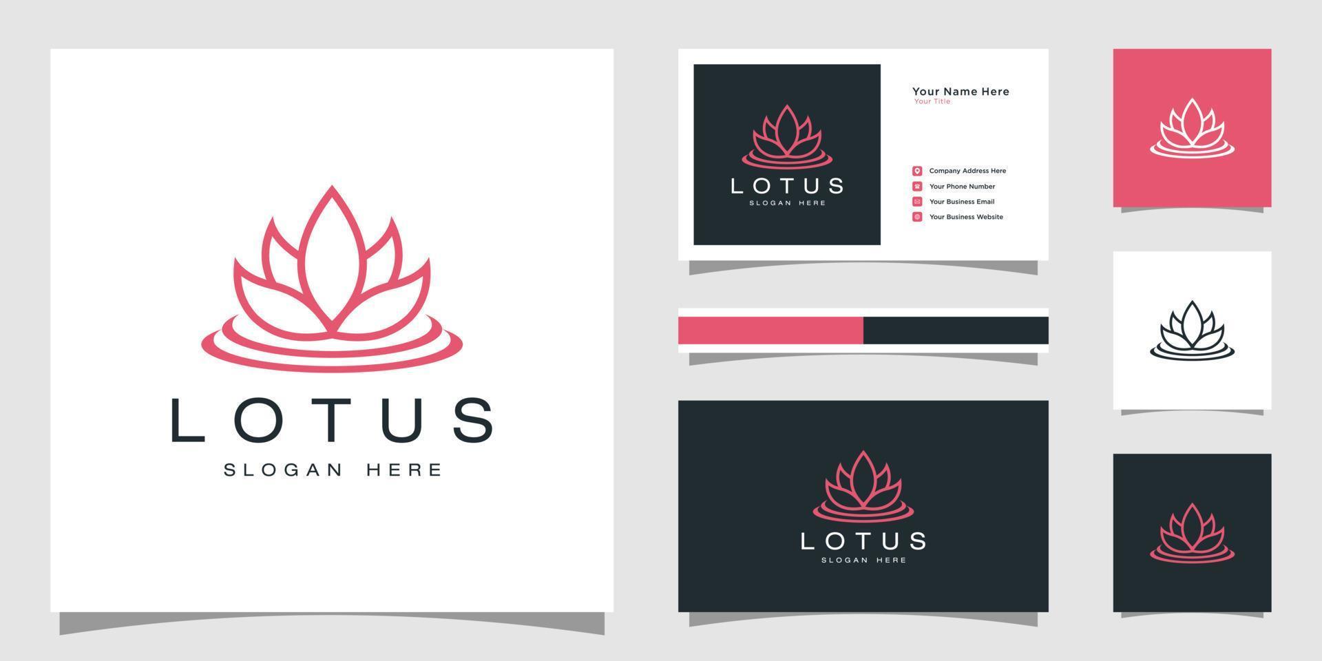 blomma lotus abstrakt logotyp design vektor mall