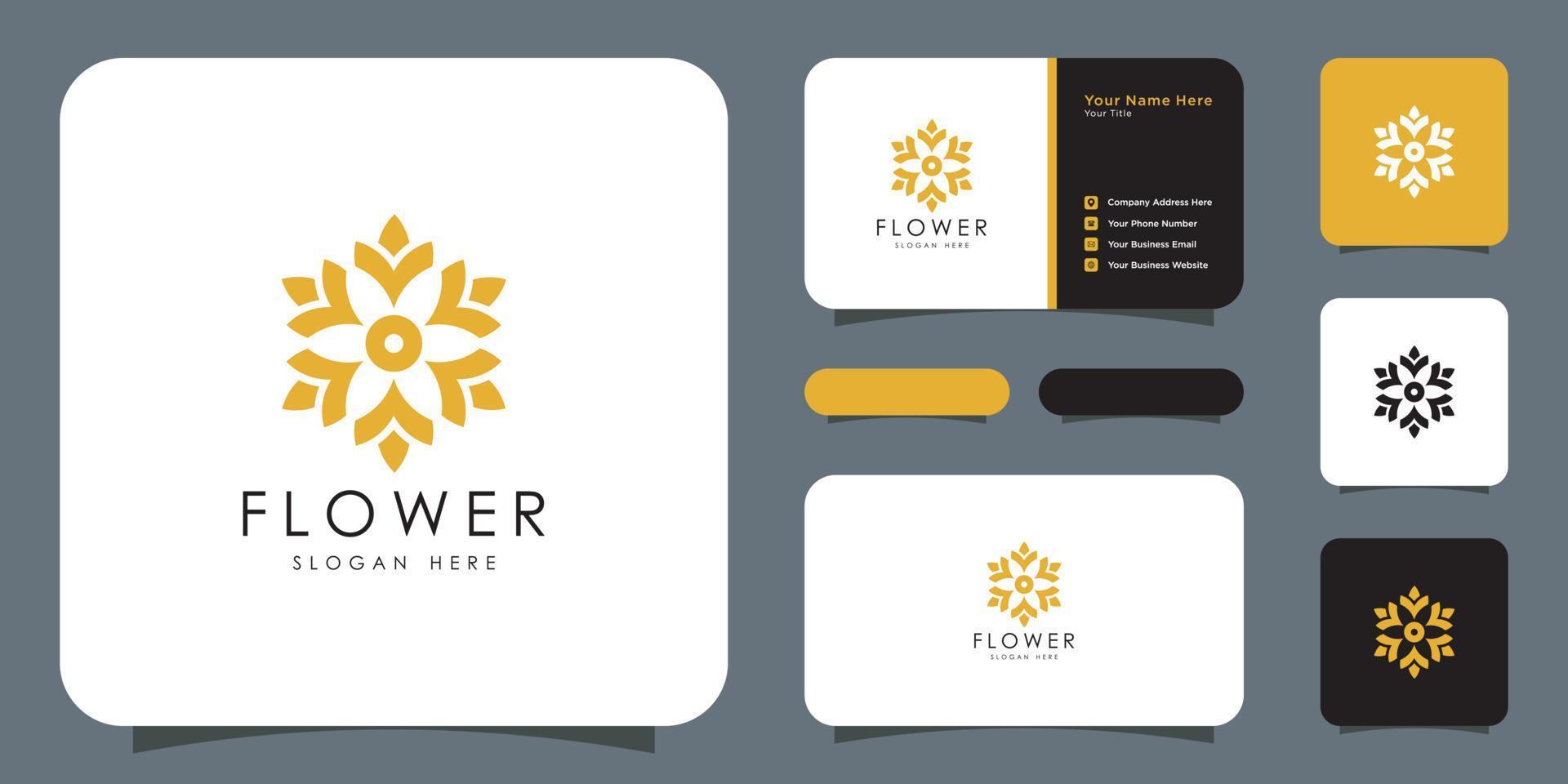 Blumen-Natur-Logo-Design-Vorlagenvektor vektor