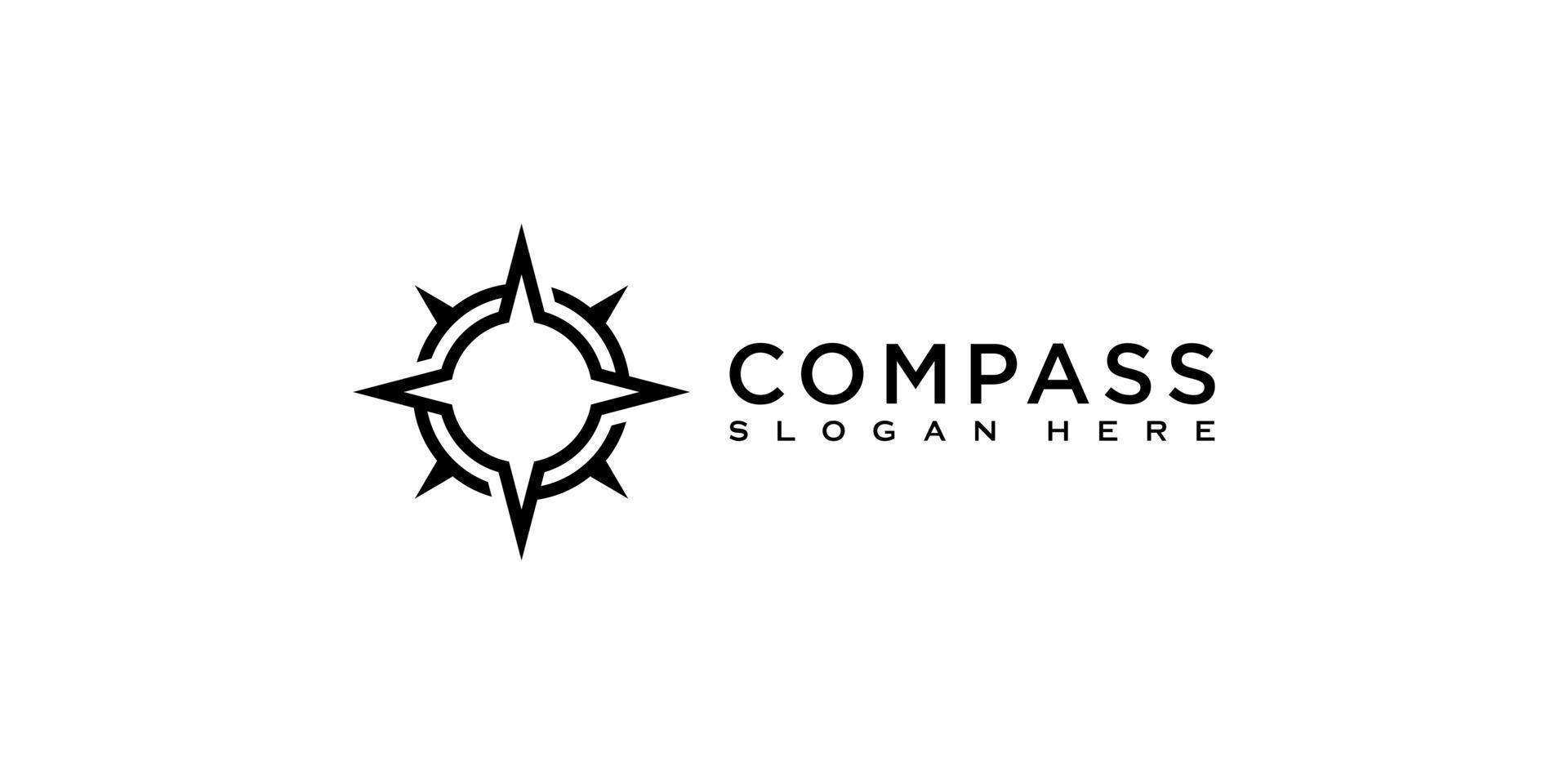 Kompass-Logo-Vorlage Vektordesigns vektor