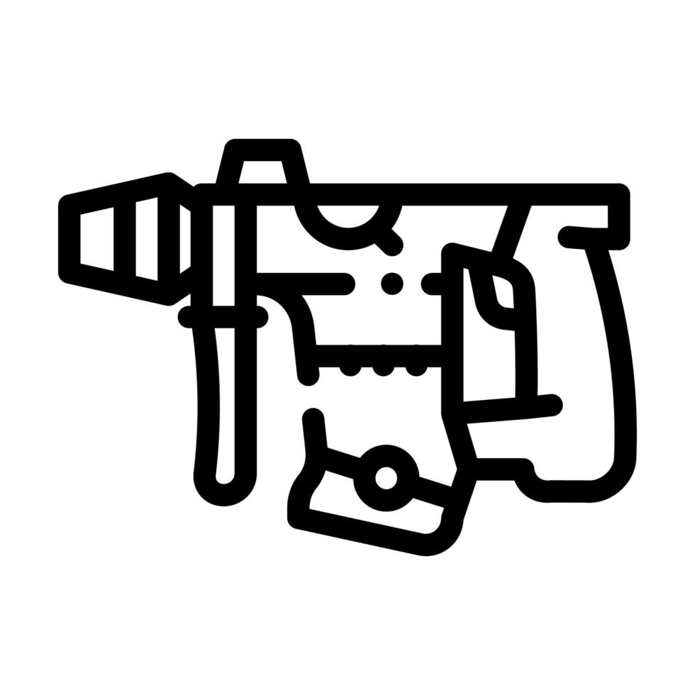 Perforator Werkzeuglinie Symbol Vektor Illustration schwarz