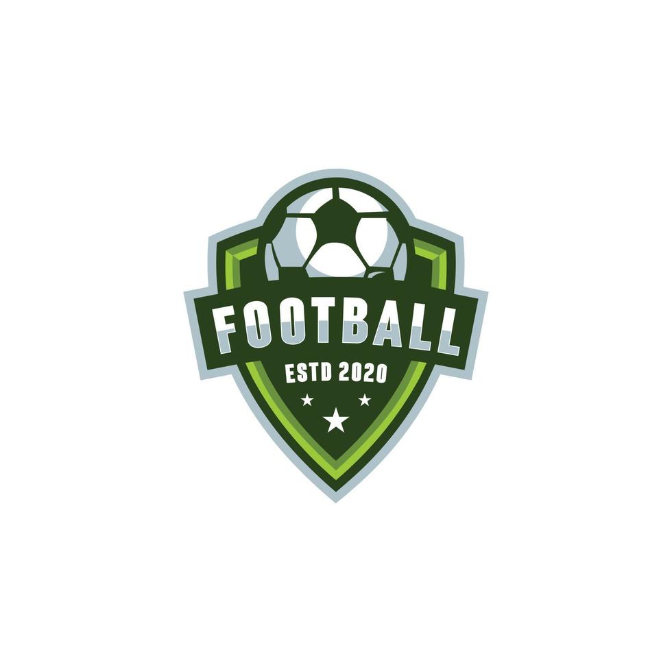 fotboll sköld logotyp vektor