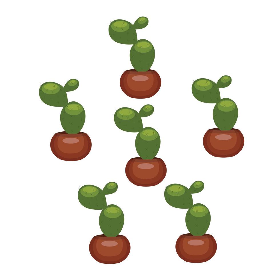 Kaktus in einem Topf. pattern.vector Stock Illustration isoliert auf weißem Hintergrund vektor