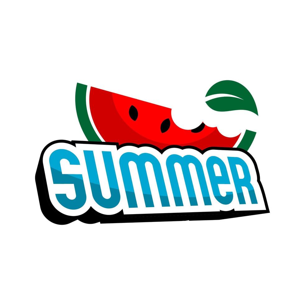 Sommer und Wassermelone vektor