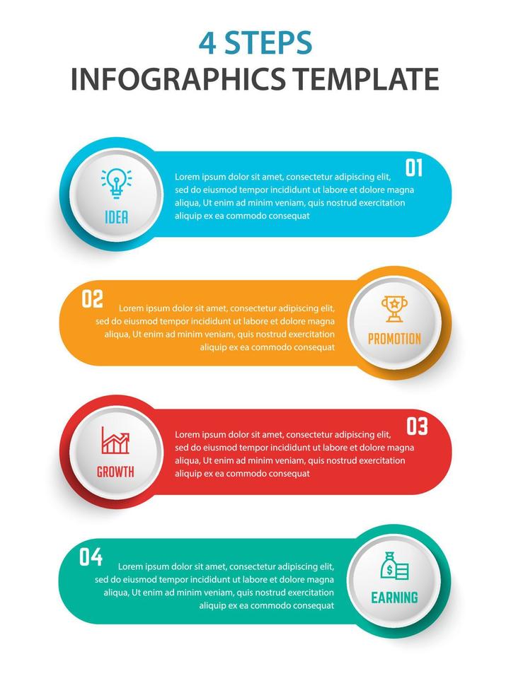 Business Infografik Element Vorlage, Schritt Prozessvorlage vektor