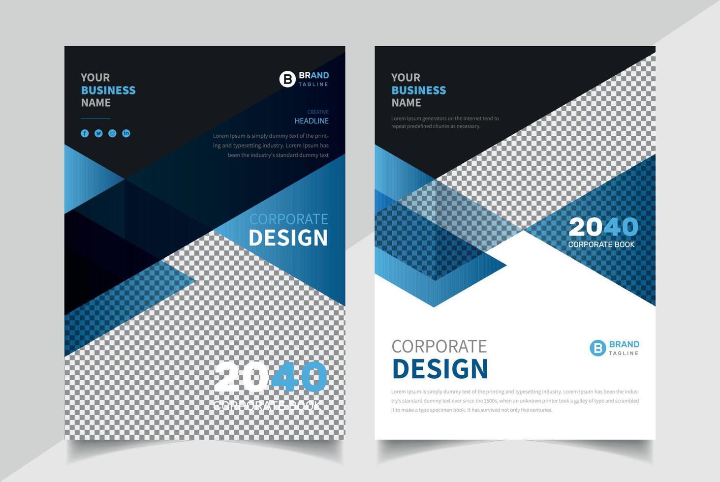Corporate Business Book Cover Design oder Jahresbericht oder Booklet-Vektorvorlage vektor