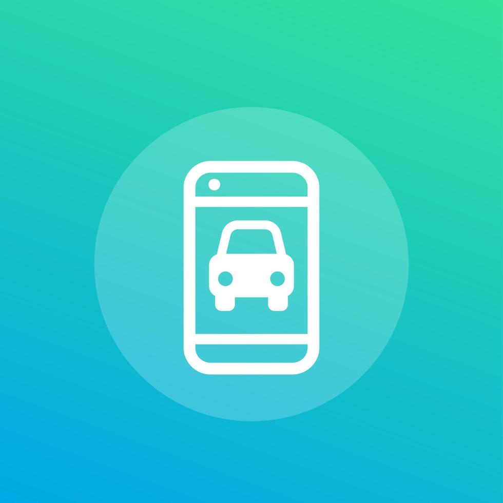 Carsharing-App-Vektorsymbol vektor