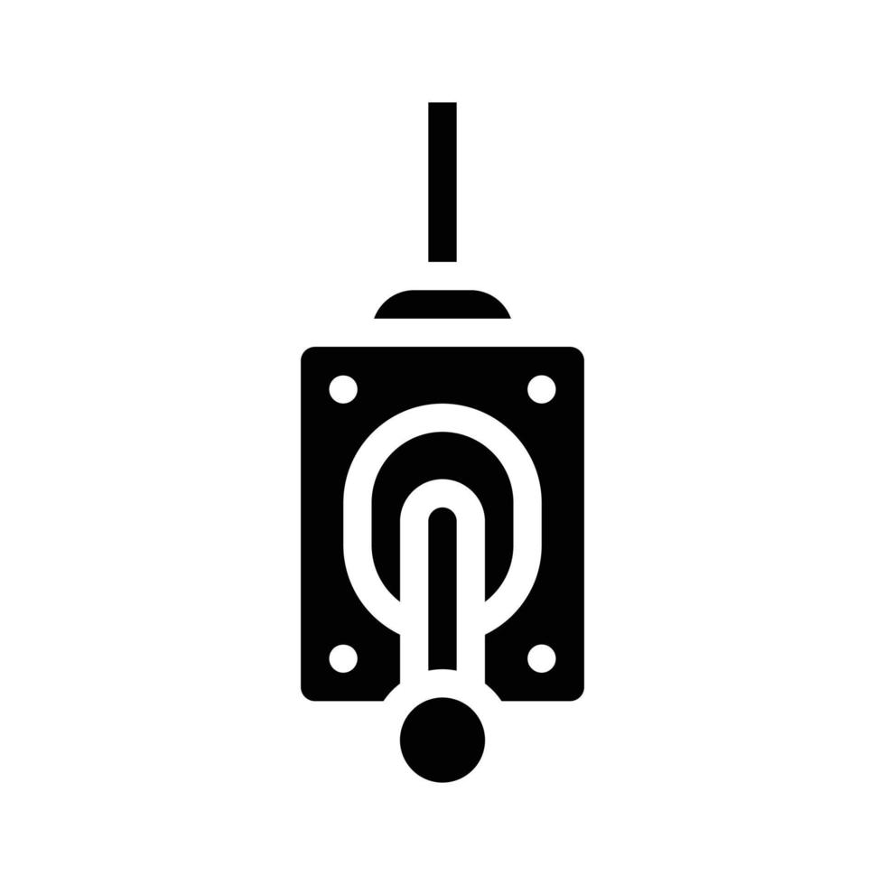 Bedienhebel Glyphe Symbol Vektor Illustration Zeichen