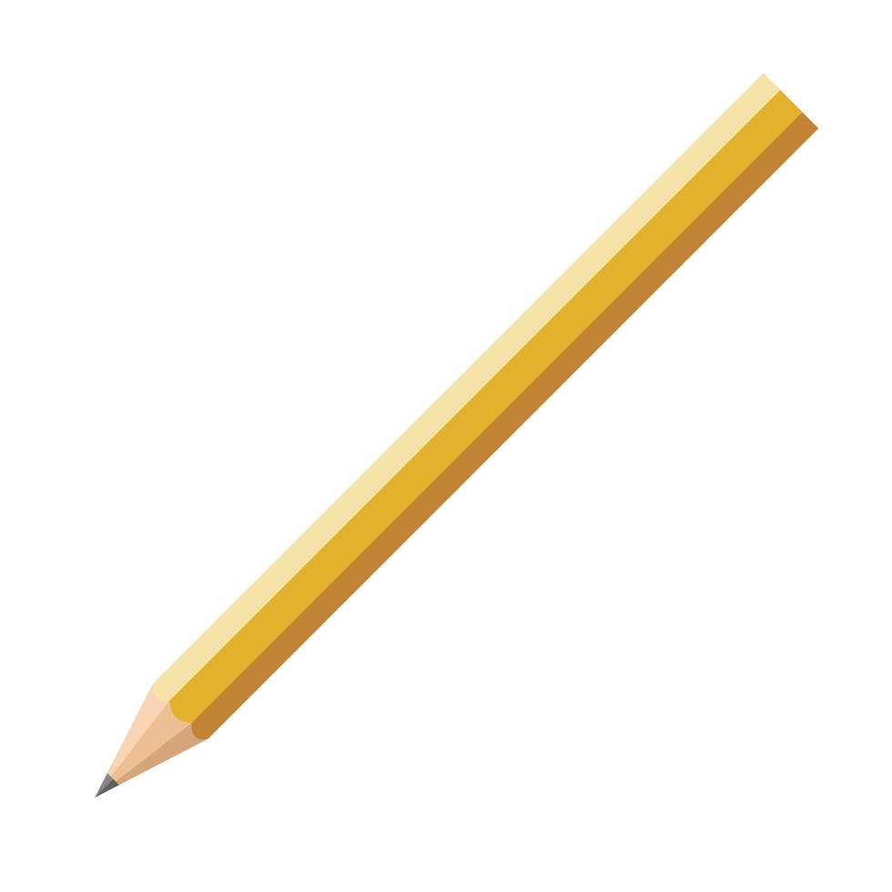 tecknad gul penna vektor isolerade objekt illustration