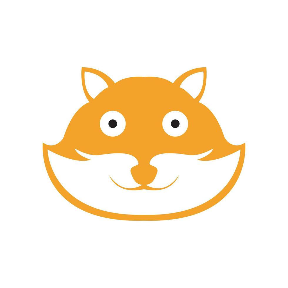 Gesicht niedlich orange Hamster Logo Design Vektorgrafik Symbol Symbol Illustration kreative Idee vektor