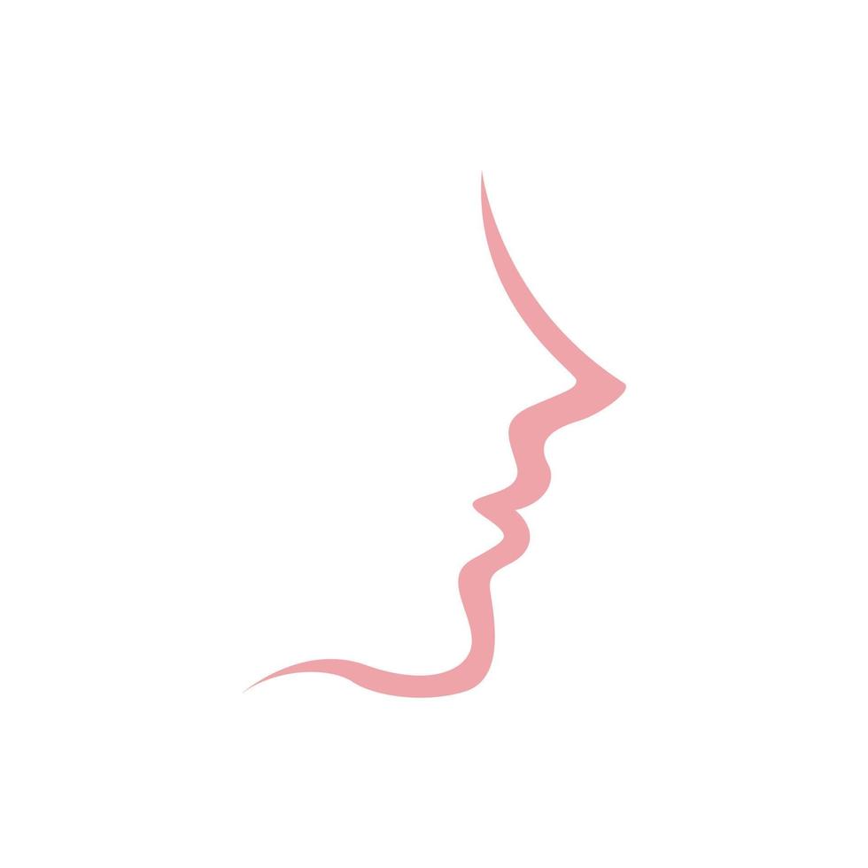 Gesichtsform Frauen Schönheitspflege Logo Design Vektorgrafik Symbol Symbol Illustration kreative Idee vektor