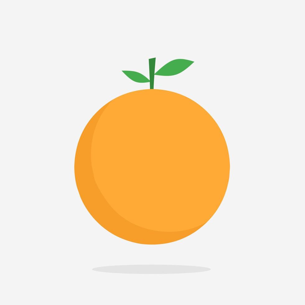 färsk apelsin frukt platt vektorillustration vektor