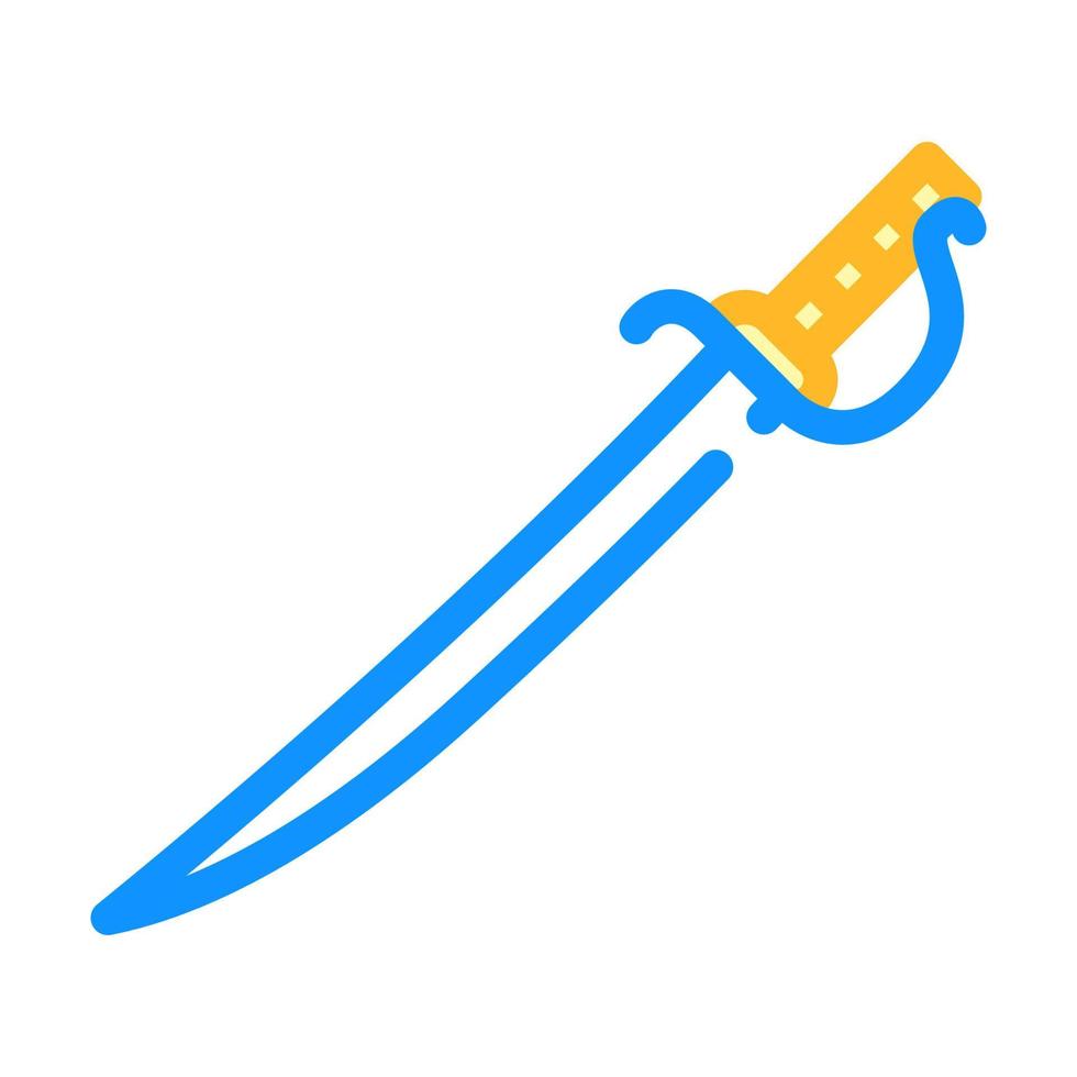 svärd vapen färg ikon vektor illustration