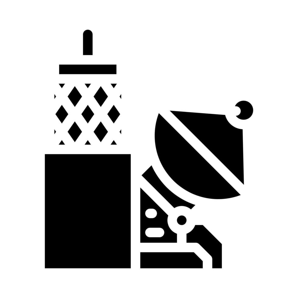 koaxialkabel für fernsehsignale glyph icon vector illustration