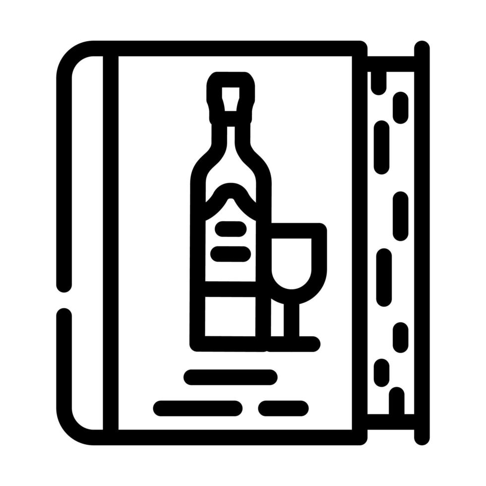 Weinkarte Symbol Leitung Vektor Illustration