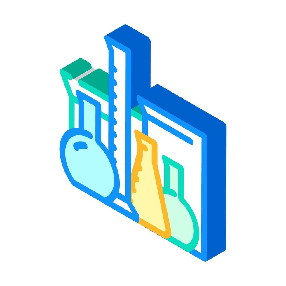 kemiska skåp utrustning isometrisk ikon vektorillustration vektor