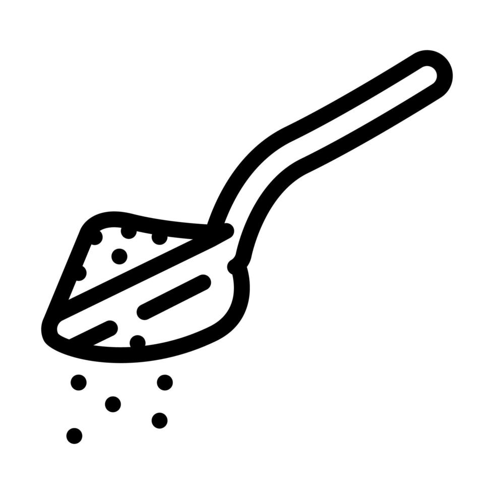 Löffel mit Pulverlinie Symbol Vektor Illustration