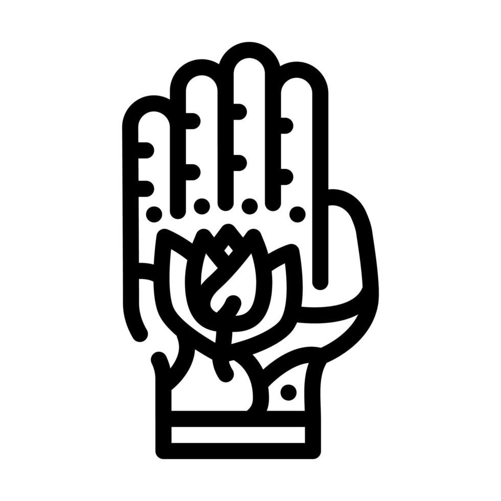 Tattoo auf Handlinie Symbol Vektor Illustration