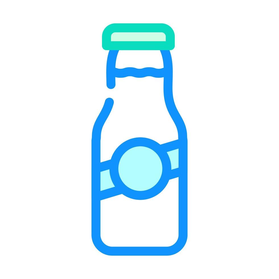 mjölkflaska färg ikon vektor illustration platt