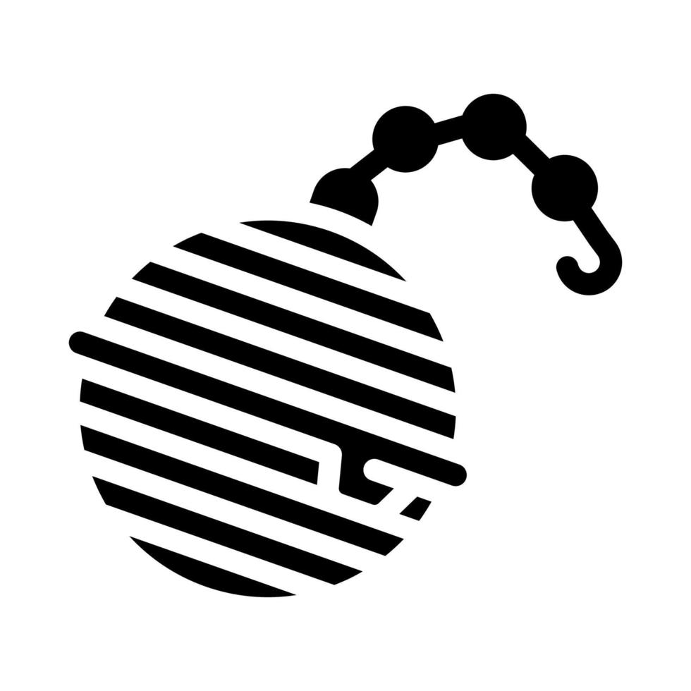 Sieb auf Kette Tee Glyphe Symbol Vektor Illustration
