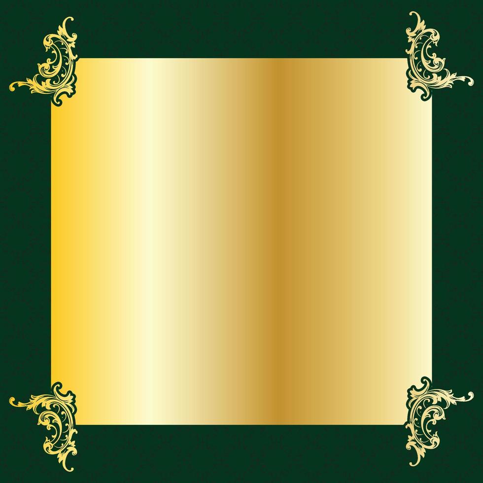 banner label gold luxus königlich antik vintage menü platte bord rand viktorianisch detailliert vektor