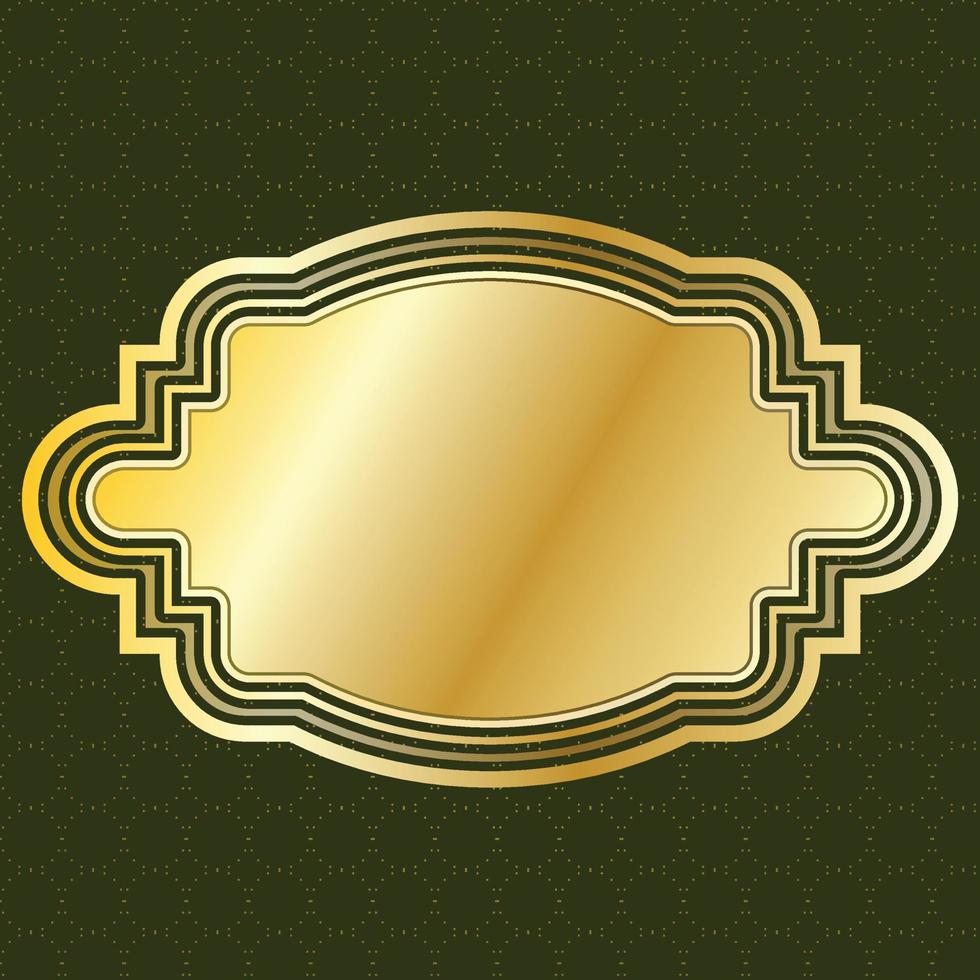 etikett banner rahmen hintergrund dekoration gold luxus königlich metall schatz vektor