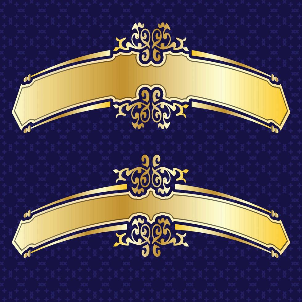 etikett banner rahmen hintergrund dekoration gold luxus königlich metall schatz vektor