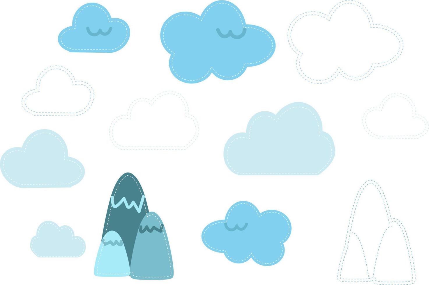 illustration av moln för dina kompositioner vektor