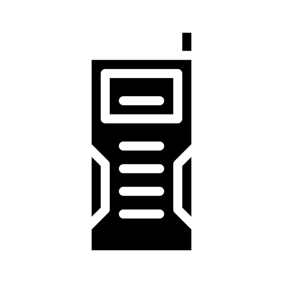 Laser-Entfernungsmesser-Gerät Glyphen-Symbol-Vektor-Illustration vektor