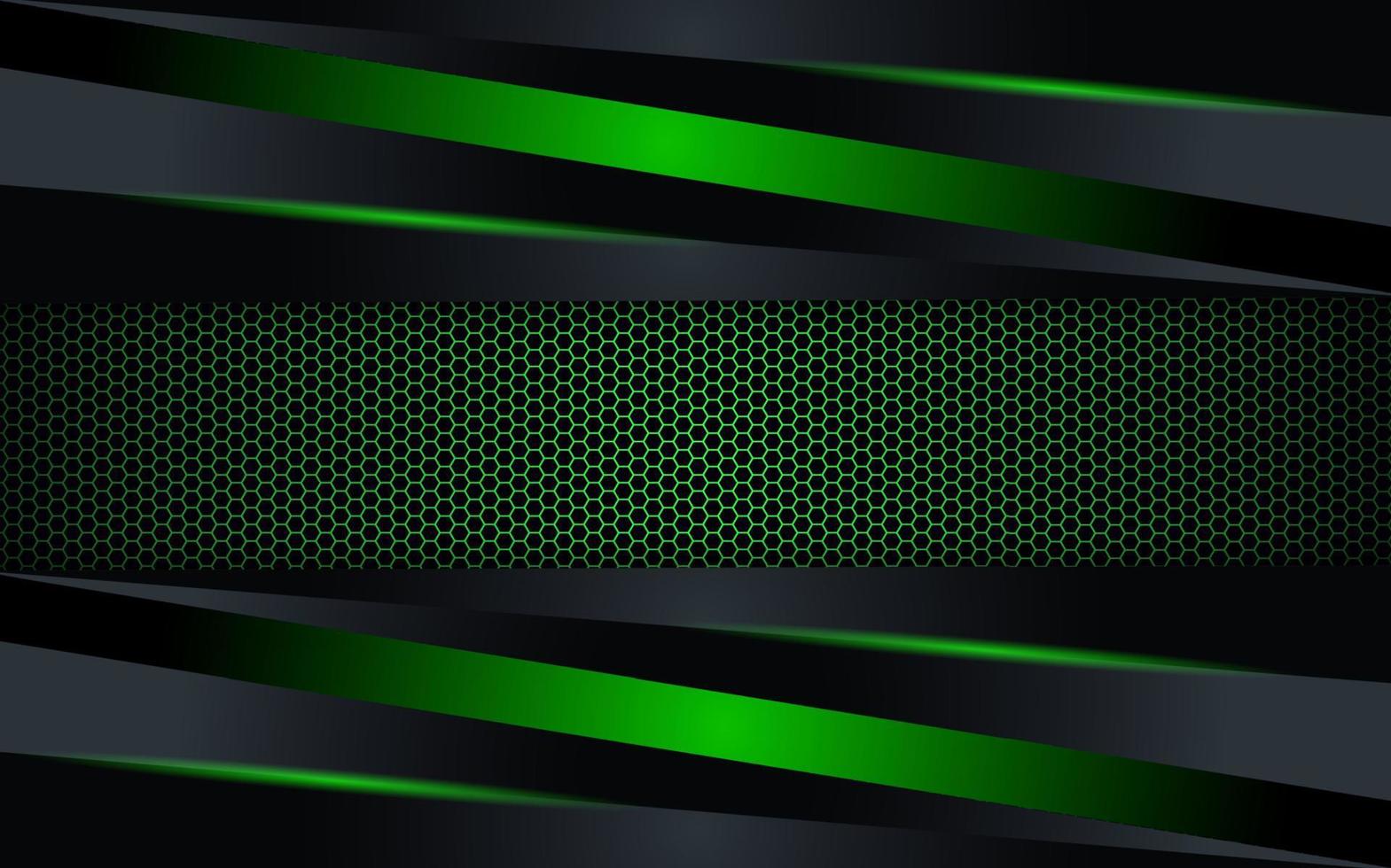 modern futuristisk svart bakgrundskombination med grön teknik diagonal vektor