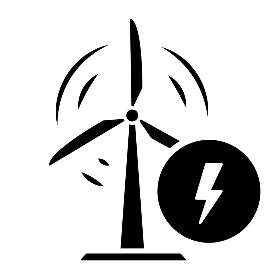 Windkraftanlage. Windkraftanlage. nachhaltige und alternative Energie. erneuerbare und saubere Energie vektor