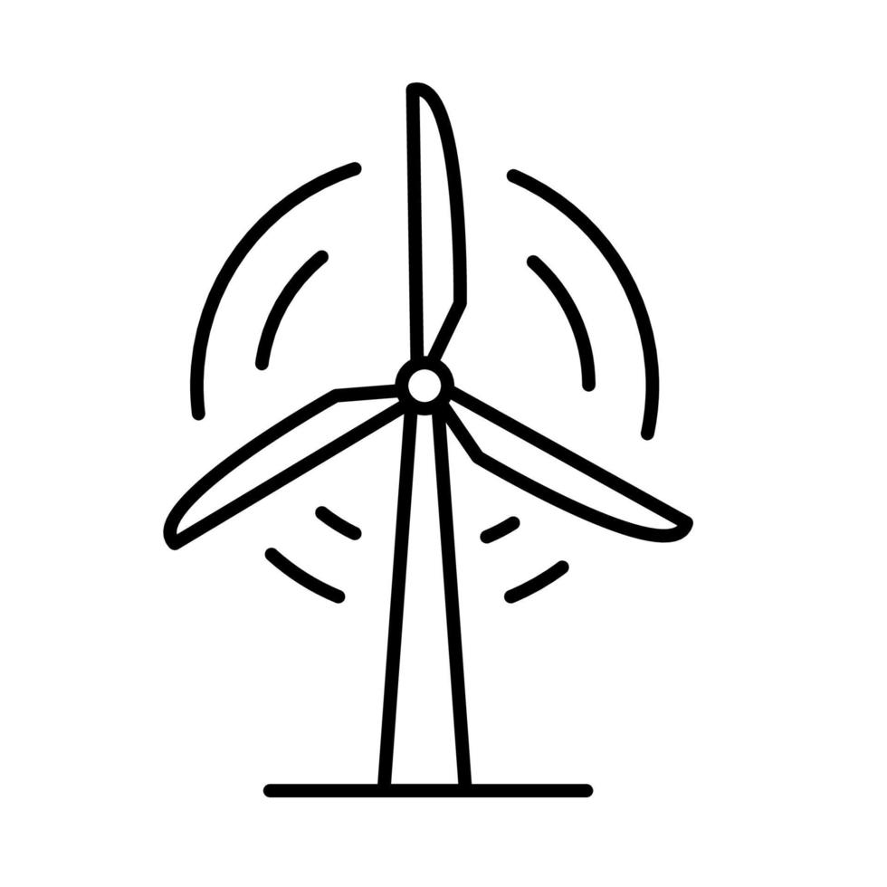 Windkraftanlage. Windkraftanlage. nachhaltige und alternative Energie. erneuerbare und saubere Energie vektor