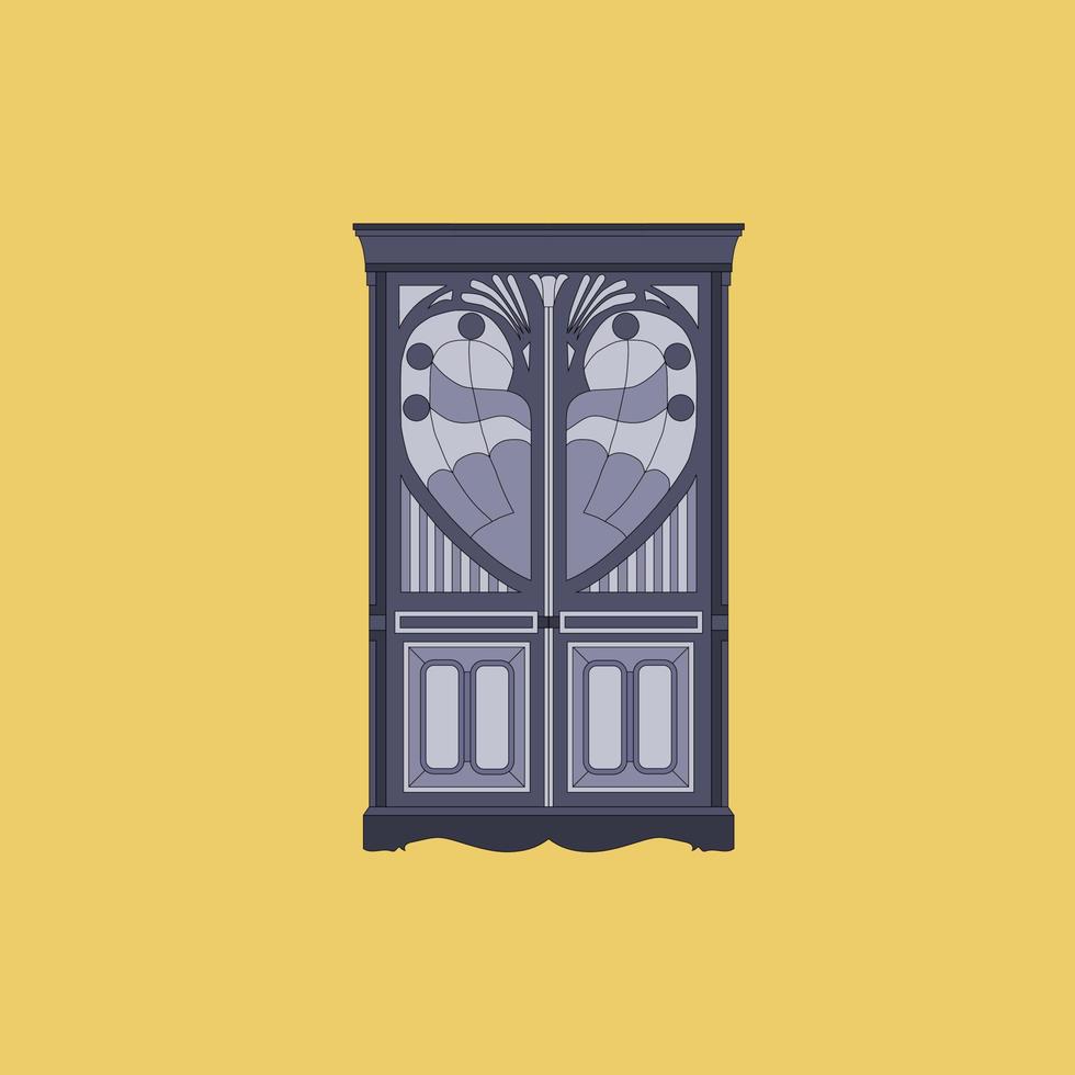 vintage dörr illustration. vektor