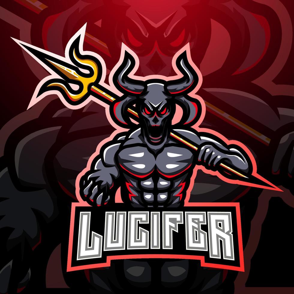 lucifer esport maskot-logotypdesign vektor