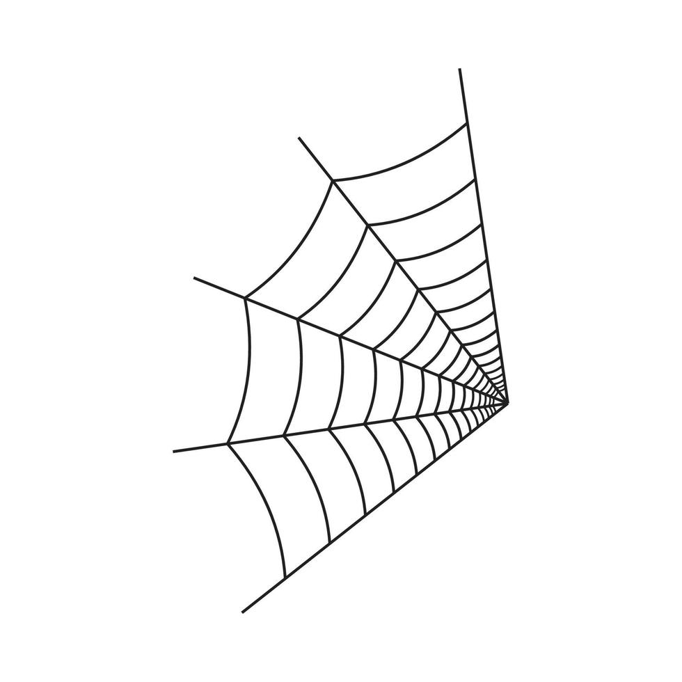halloween enkel svart spindelnät vektordesign. halloween illustration design med det svarta spindelnätet. gammal enkel spindelnätdesign med svart färg. vektor